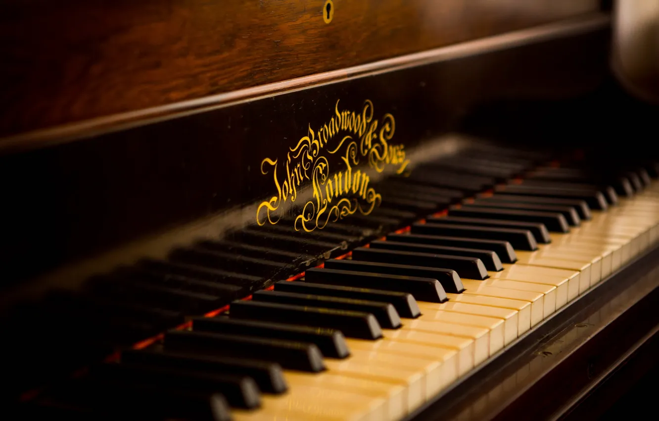 Фото обои музыка, фон, Old Piano