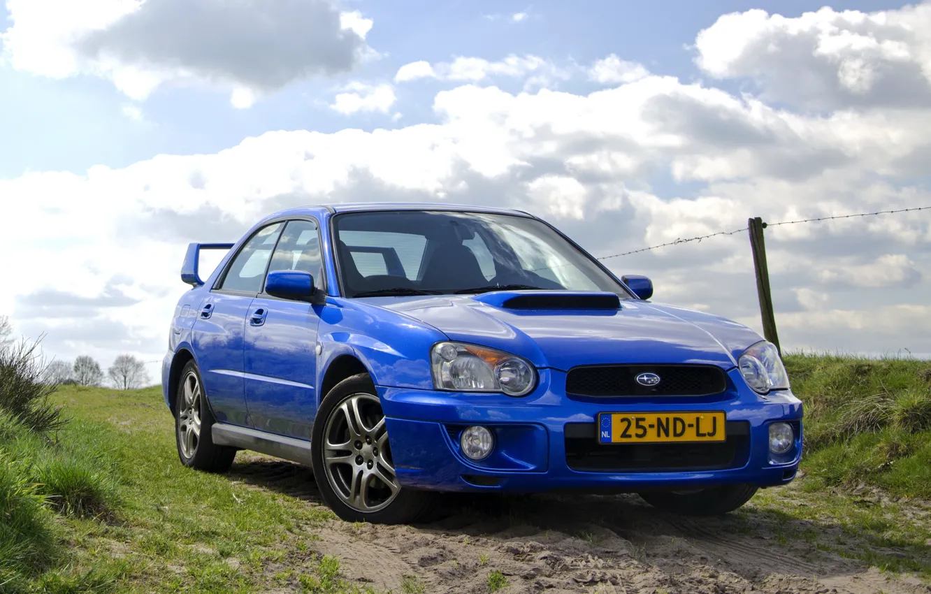 Фото обои Subaru, Impreza, WRX, blue