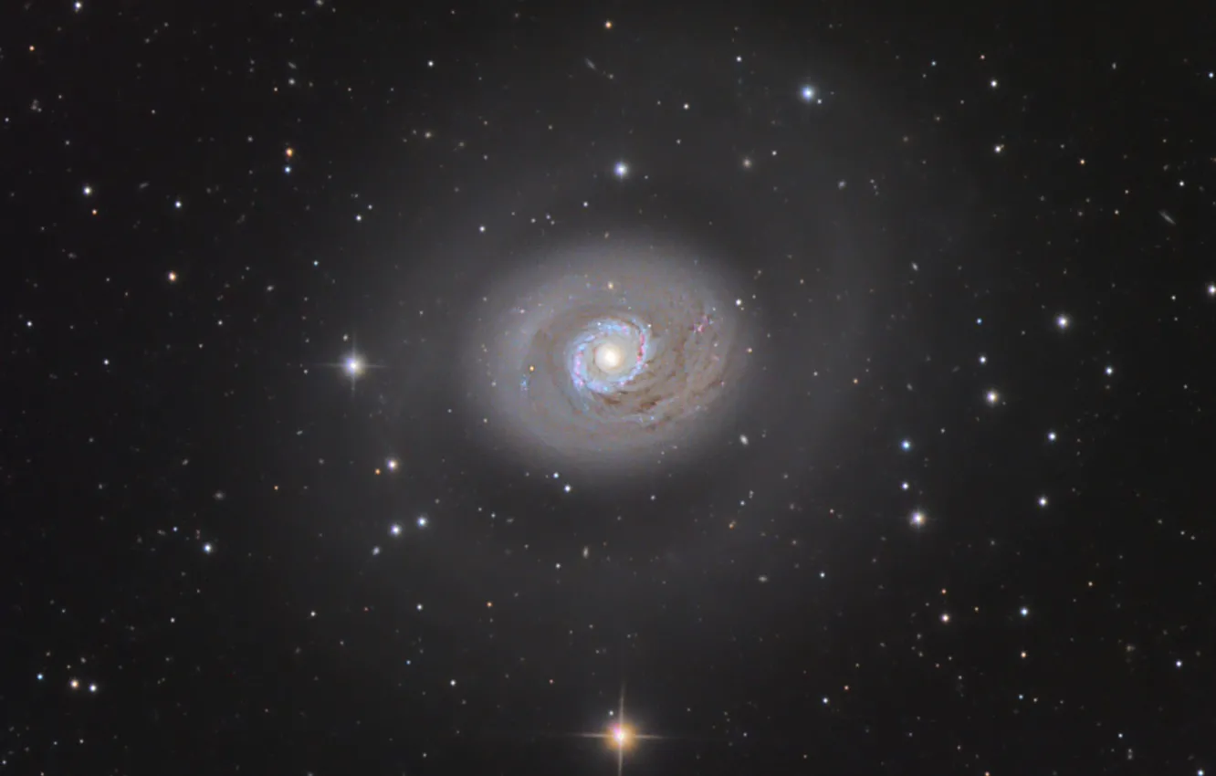 Фото обои галактика, спиральная, в созвездии, Гончих Псов, M94 Galaxy