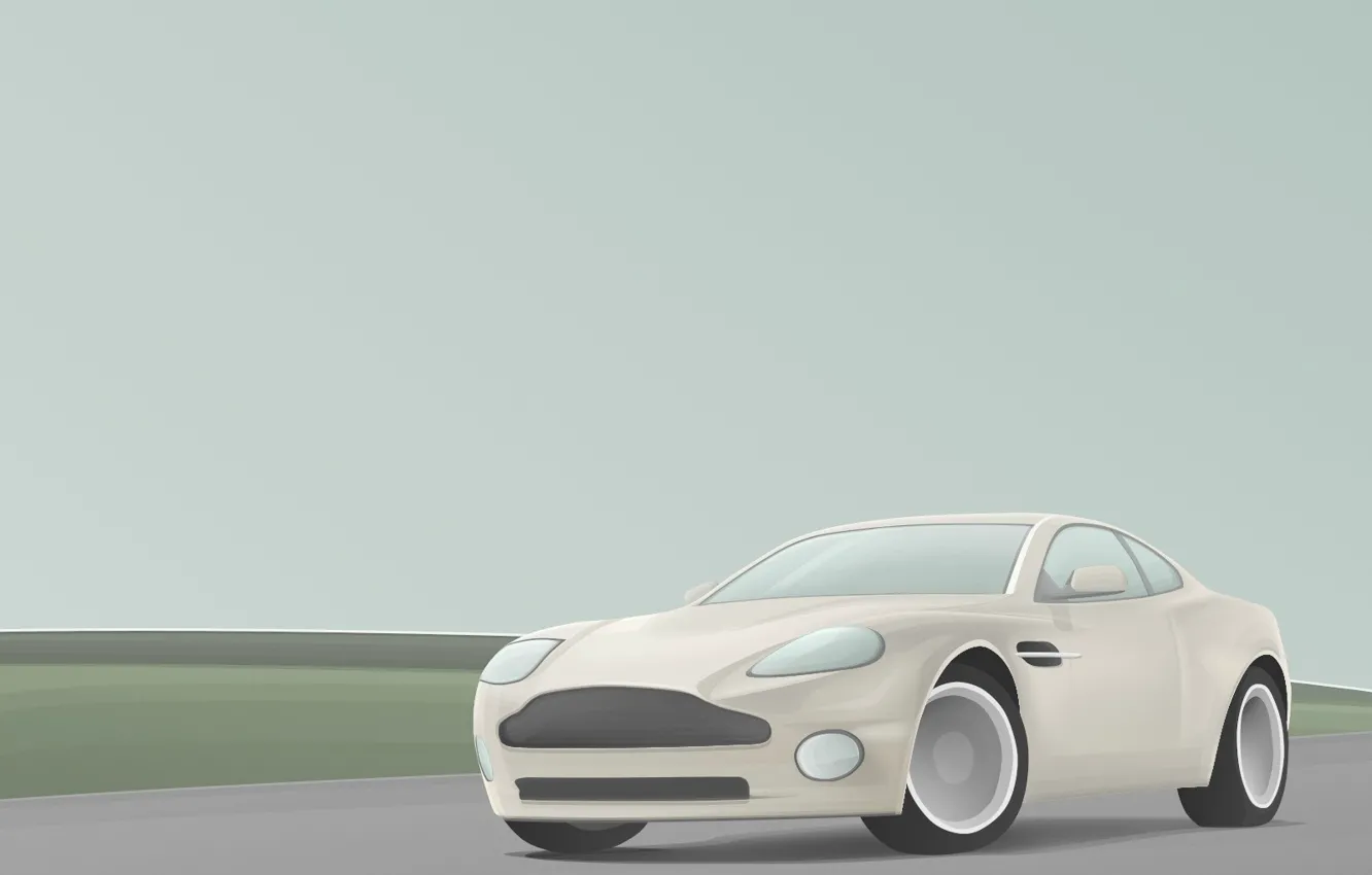 Фото обои мечта, simple, простота, серый, dream, Aston Martin, определенность, vector