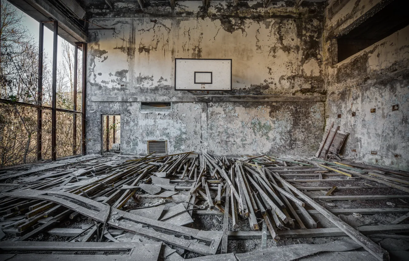 Фото обои зал, спортзал, Chernobyl