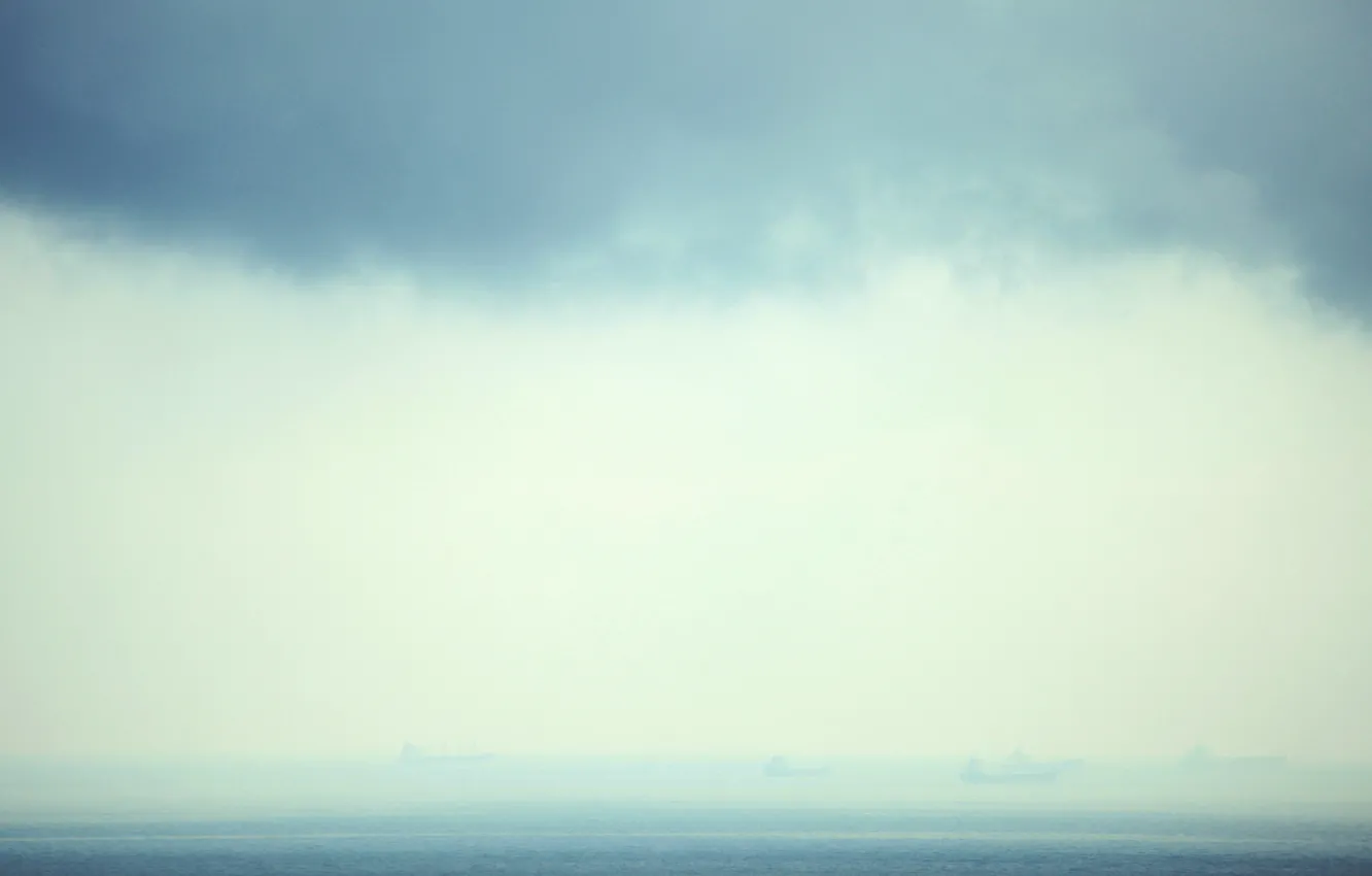 Фото обои море, вода, туман