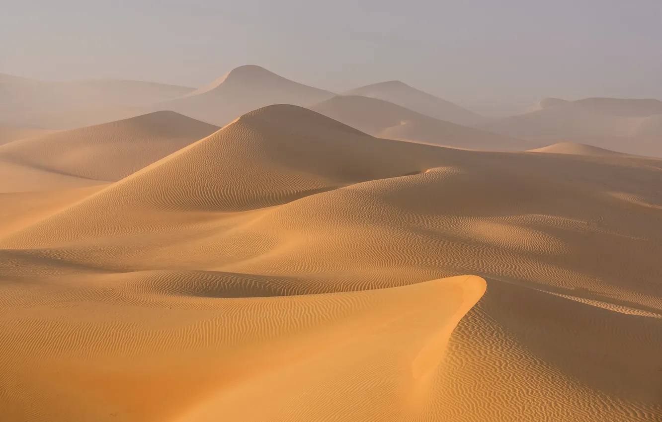Фото обои песок, пейзаж, природа, барханы, пустыня, красота, простор, панорама