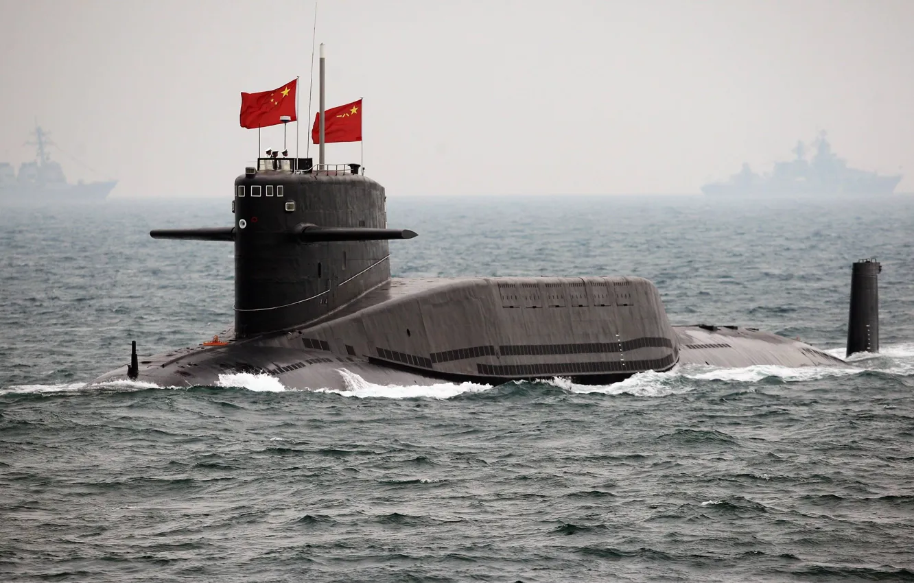 Фото обои море, лодка, подводная, китайская, класса, 094, «Цзинь»