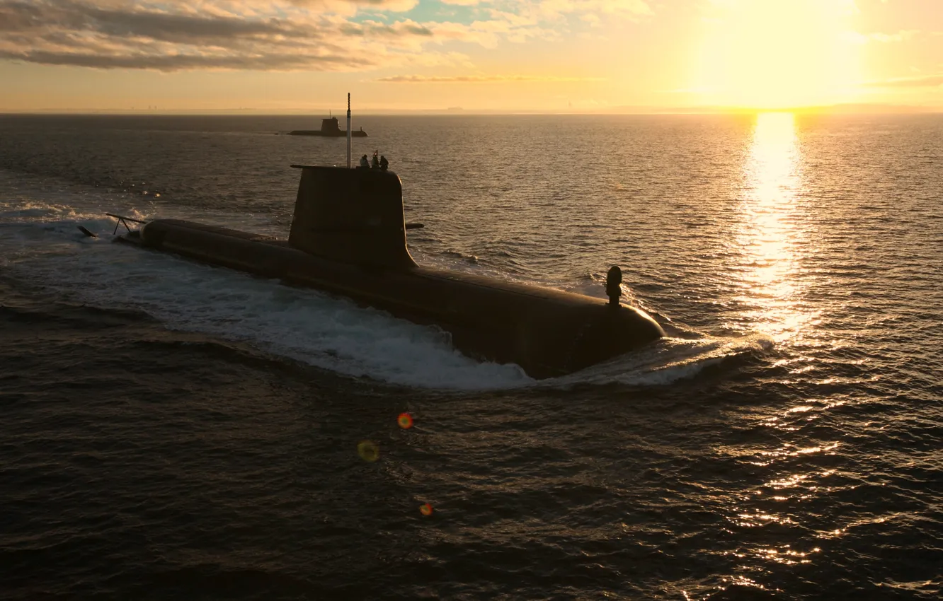Фото обои подводная лодка, ВМС Австралии, HMAS Waller