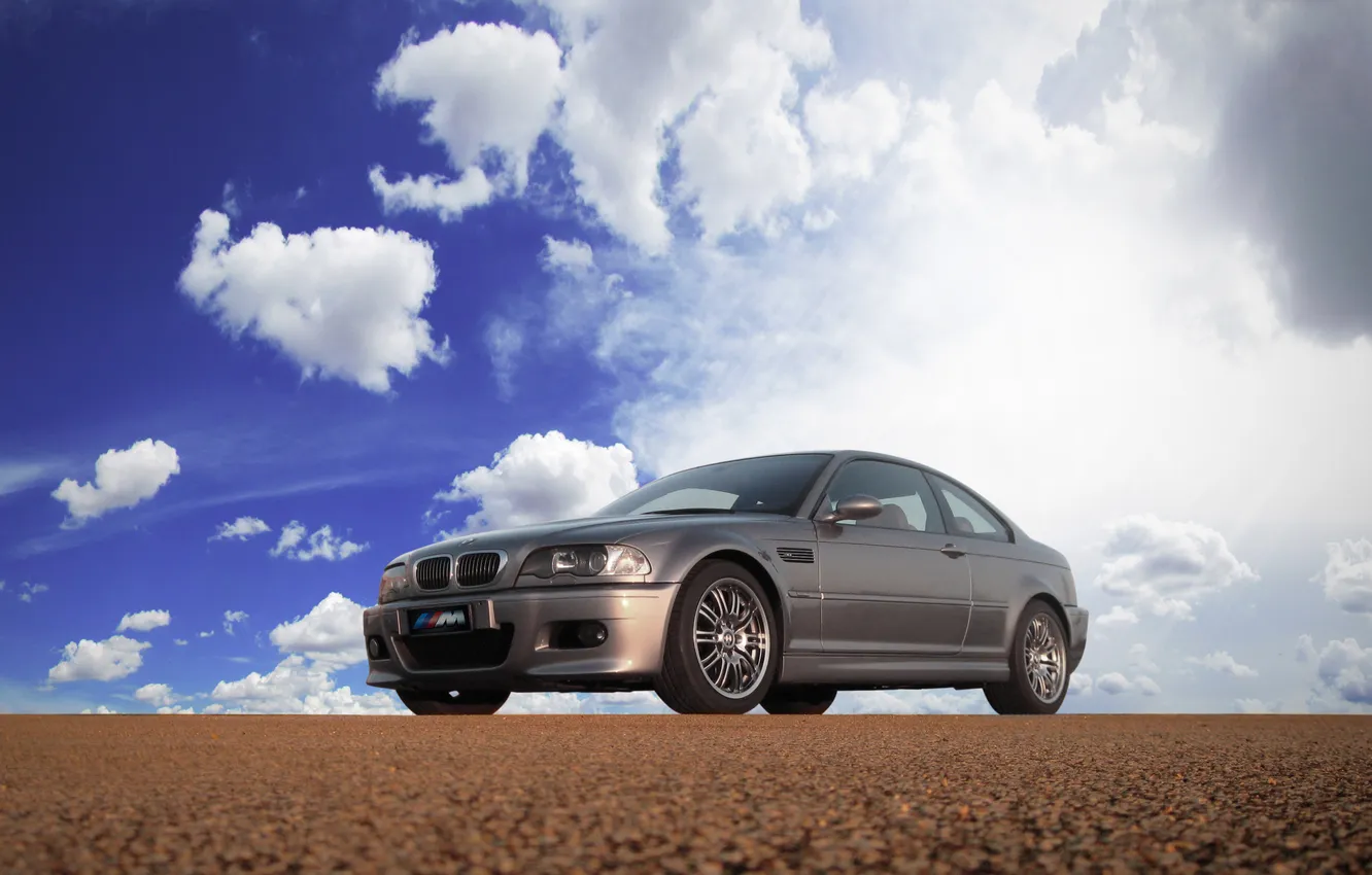 Фото обои небо, BMW M3, WallPaper, гравии