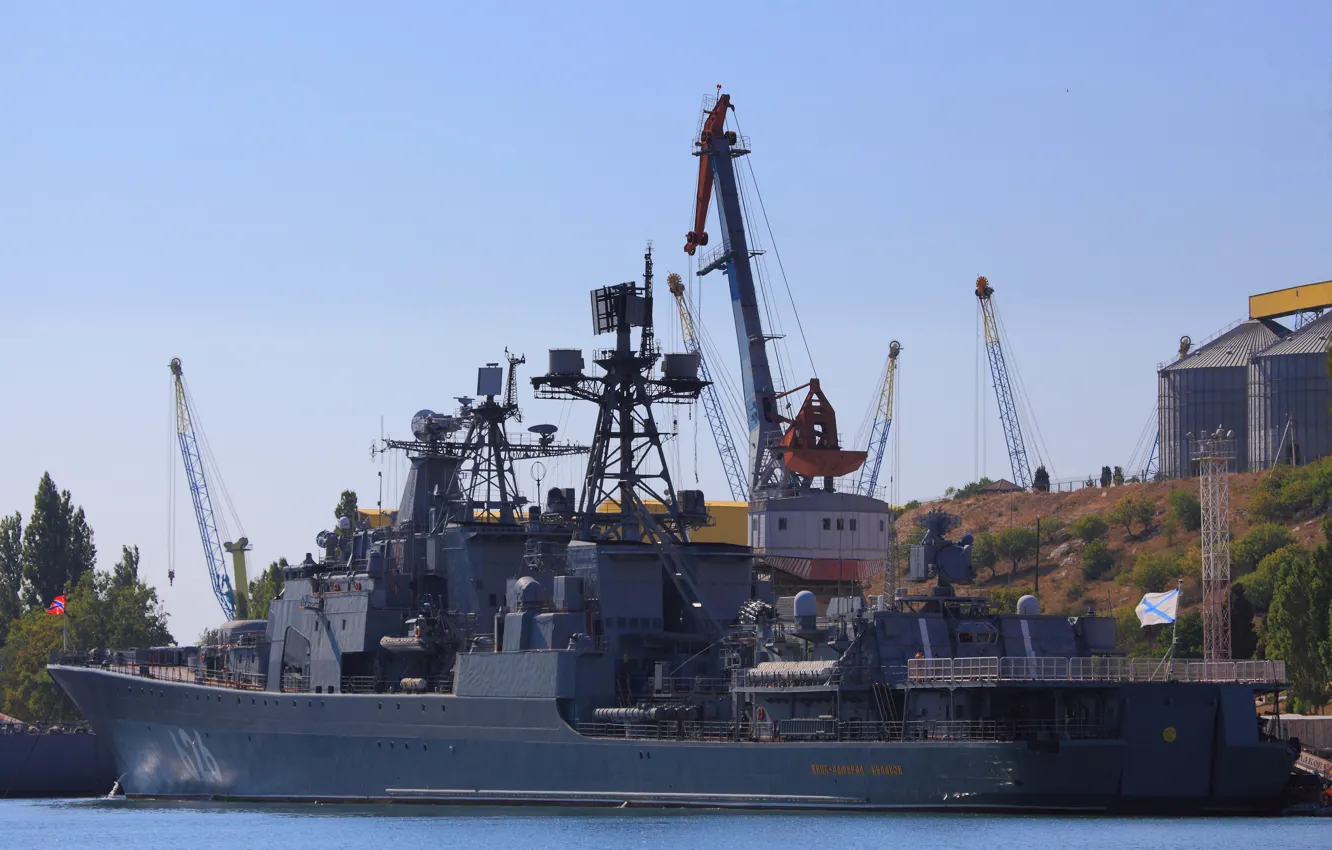 Фото обои корабль, большой, противолодочный, проект 1155, Вице Адмирал Кулаков