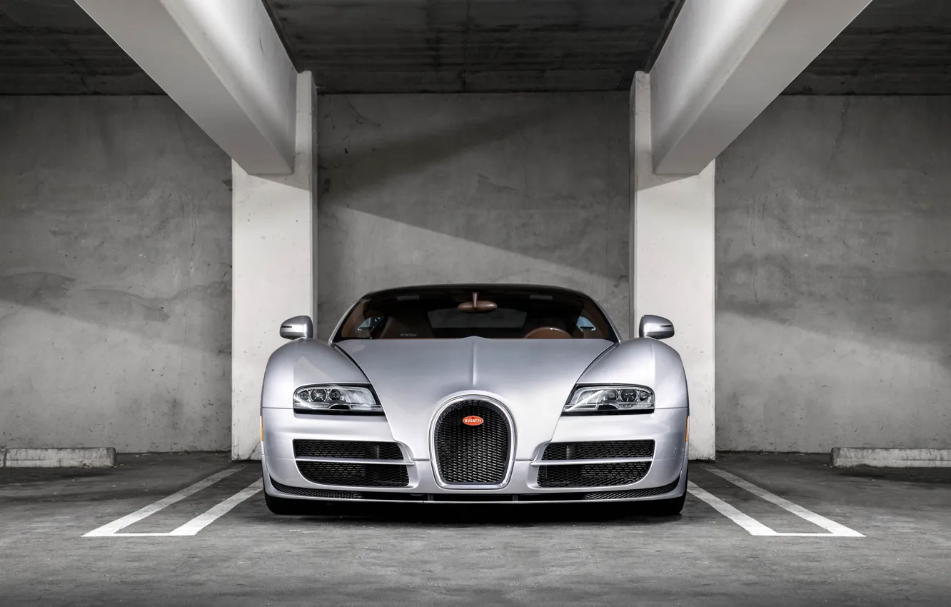 Фото обои Bugatti, Veyron, Front, View