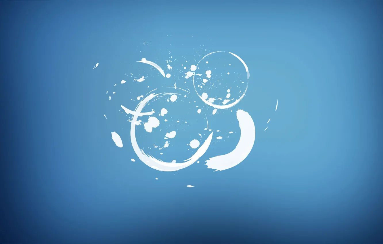 Фото обои креатив, abstract, арт, white, blue, smile, Minimalism