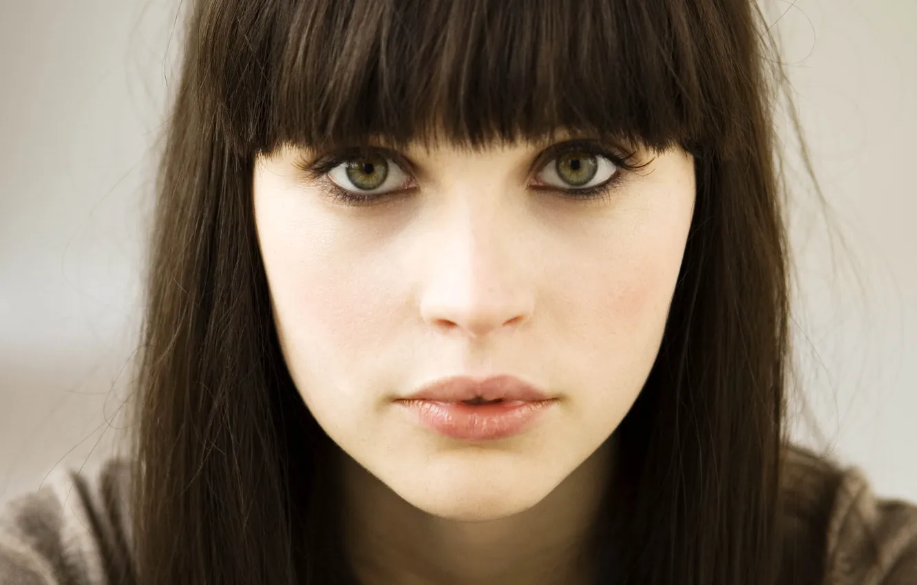 Фото обои girl, green eyes, lips, look, actress, Felicity Jones