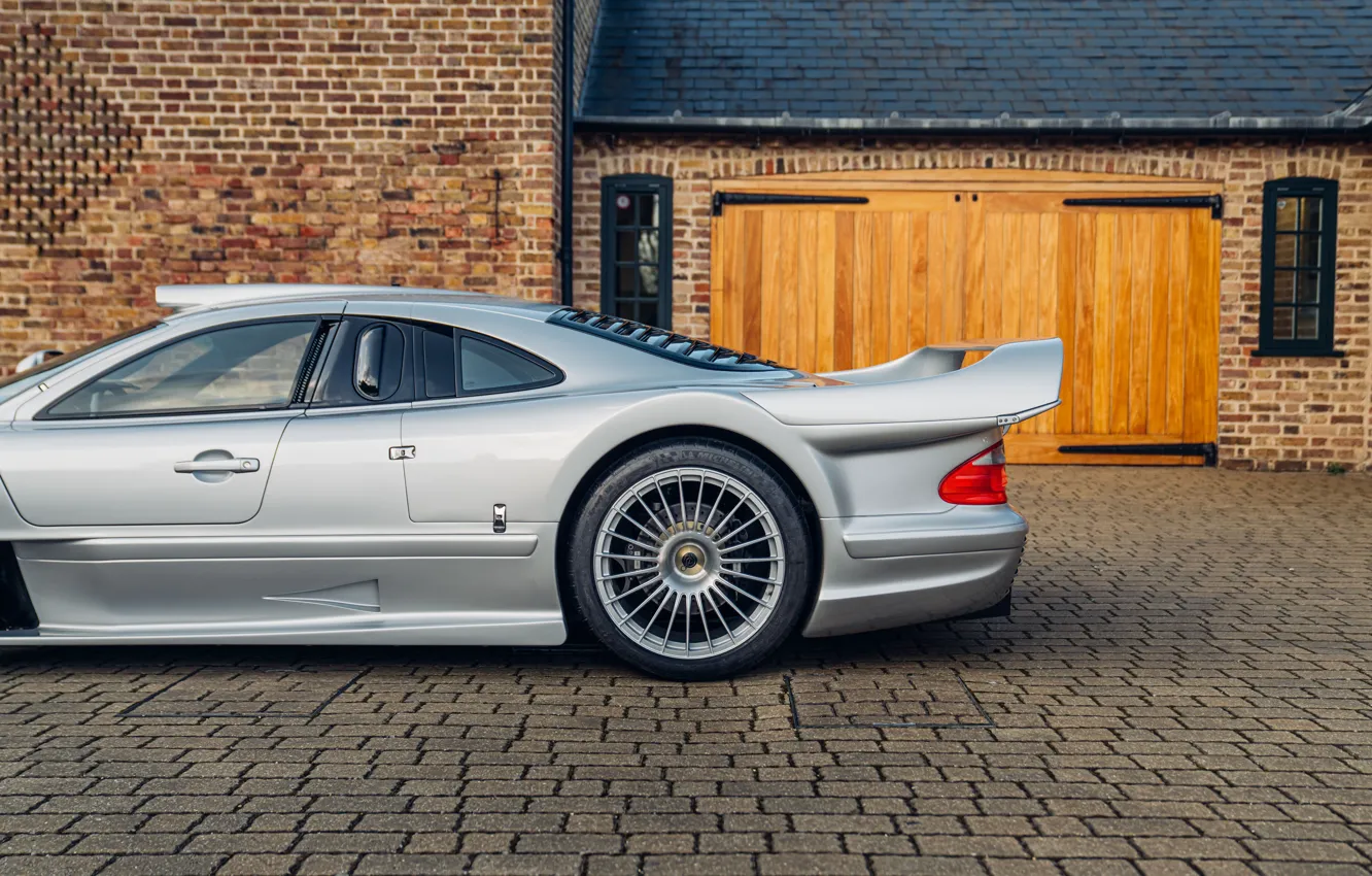 Фото обои Mercedes-Benz, close-up, AMG, CLK, side view, Mercedes-Benz CLK GTR AMG Coupe