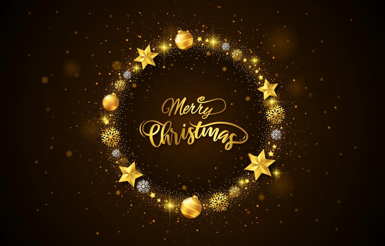 Фото обои украшения, золото, Рождество, Новый год, golden, christmas, new year, happy