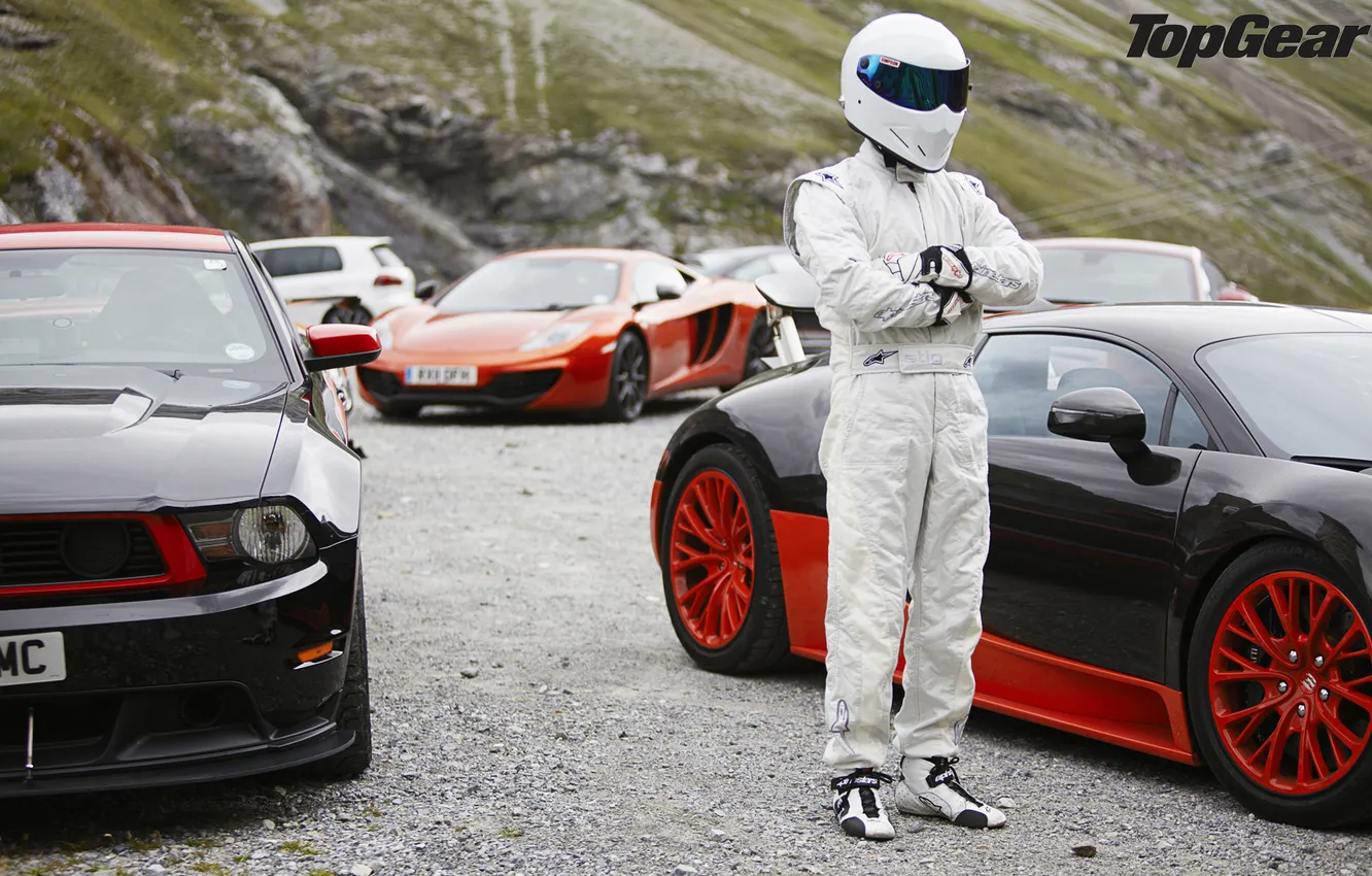 Фото обои McLaren, Jaguar, Mustang, Volkswagen, Bugatti, Boss 302, Veyron, MP4-12C