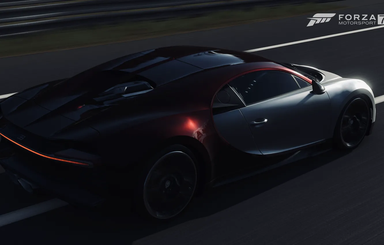 Фото обои Bugatti, Car, Speed, Game, Chiron, Forza Motorsport 7, photograhpy by tom