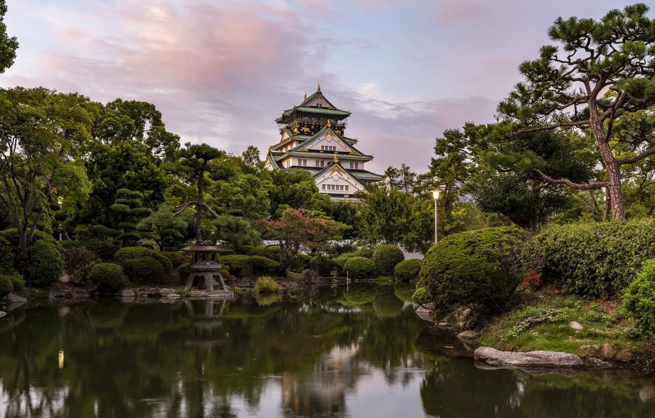Фото обои замок, Япония, Осака, Japón - Castillo de Osaka