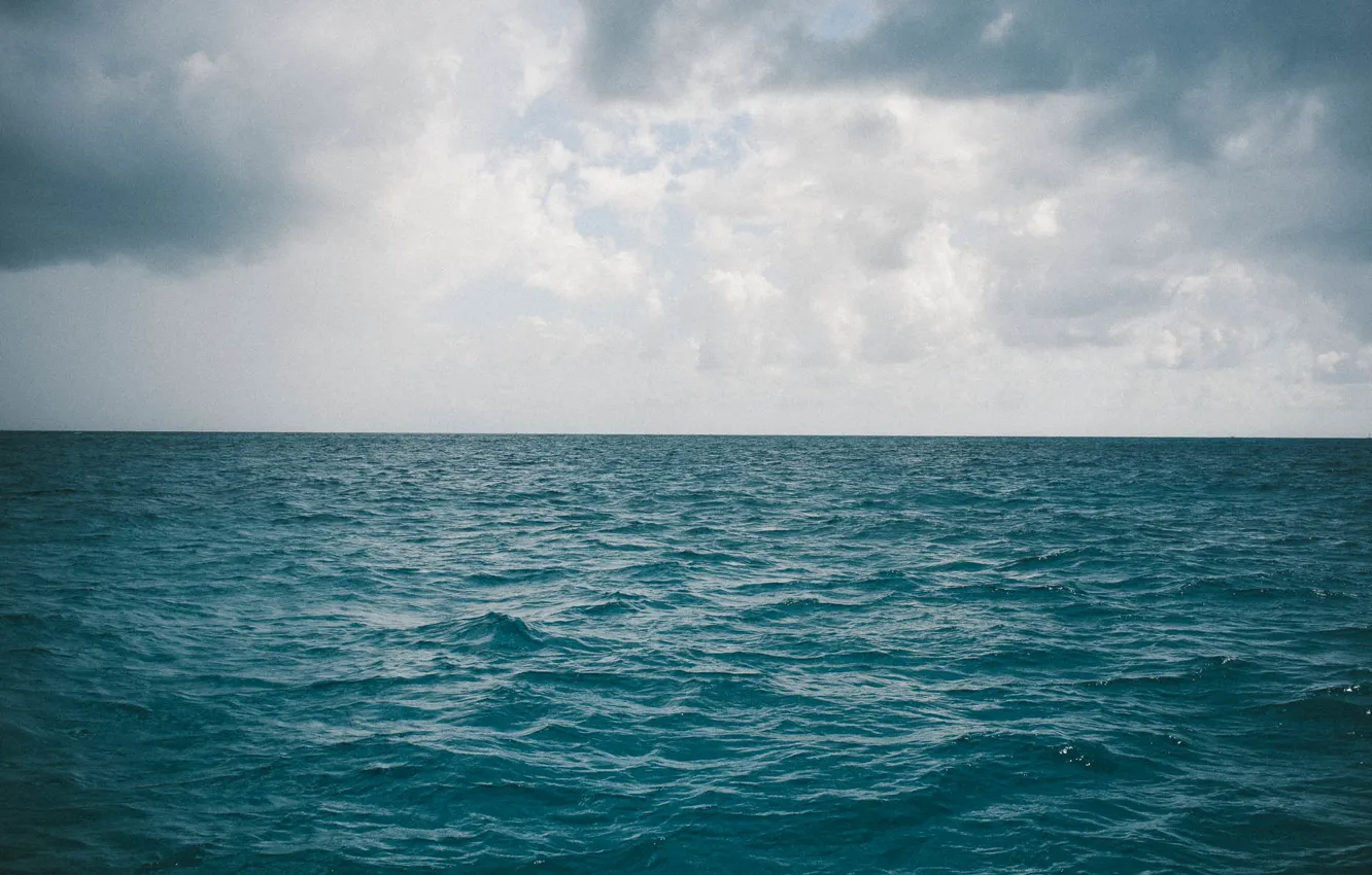 Фото обои море, облака, океан, горизонт, sea, ocean, infinity, clouds