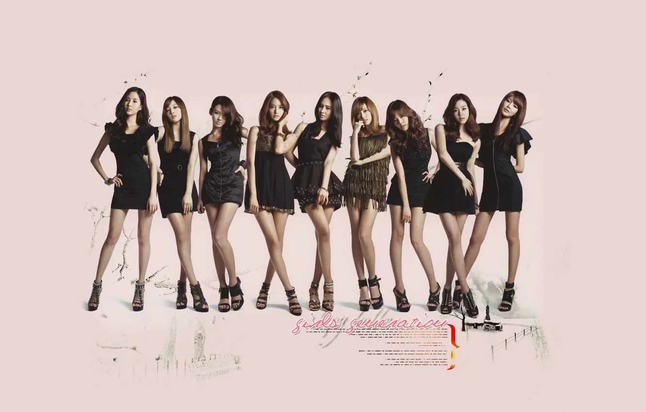 Фото обои фон, девушки, группа, азиатки, Санни, стоят, Tiffany, Girls Generation