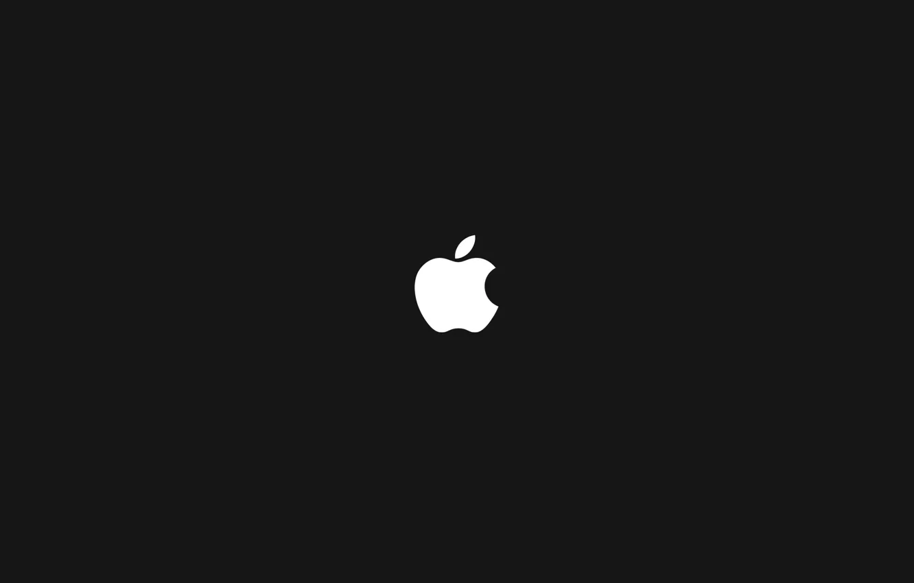 Фото обои apple, mac, черный фон, Hi-Tech