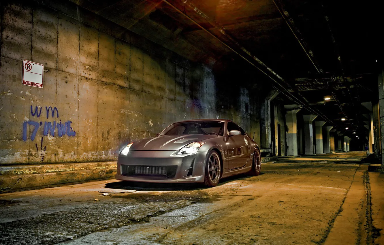 Фото обои nissan, 350Z, underground