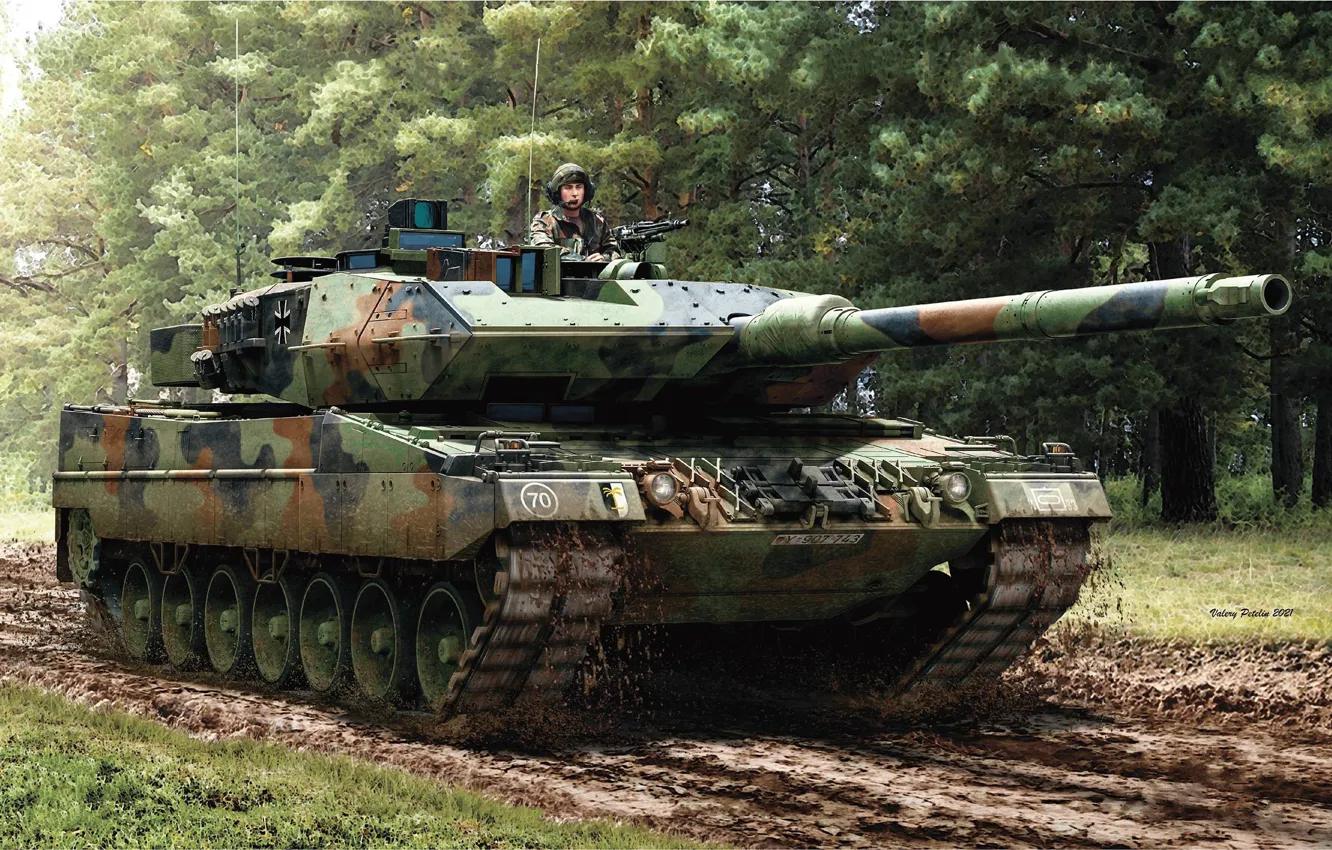 Фото обои Германия, Leopard, ОБТ, Бундесвер, Leopard 2, Танкист