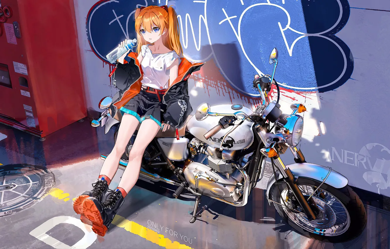 Фото обои asuka, biker, langley, soryu