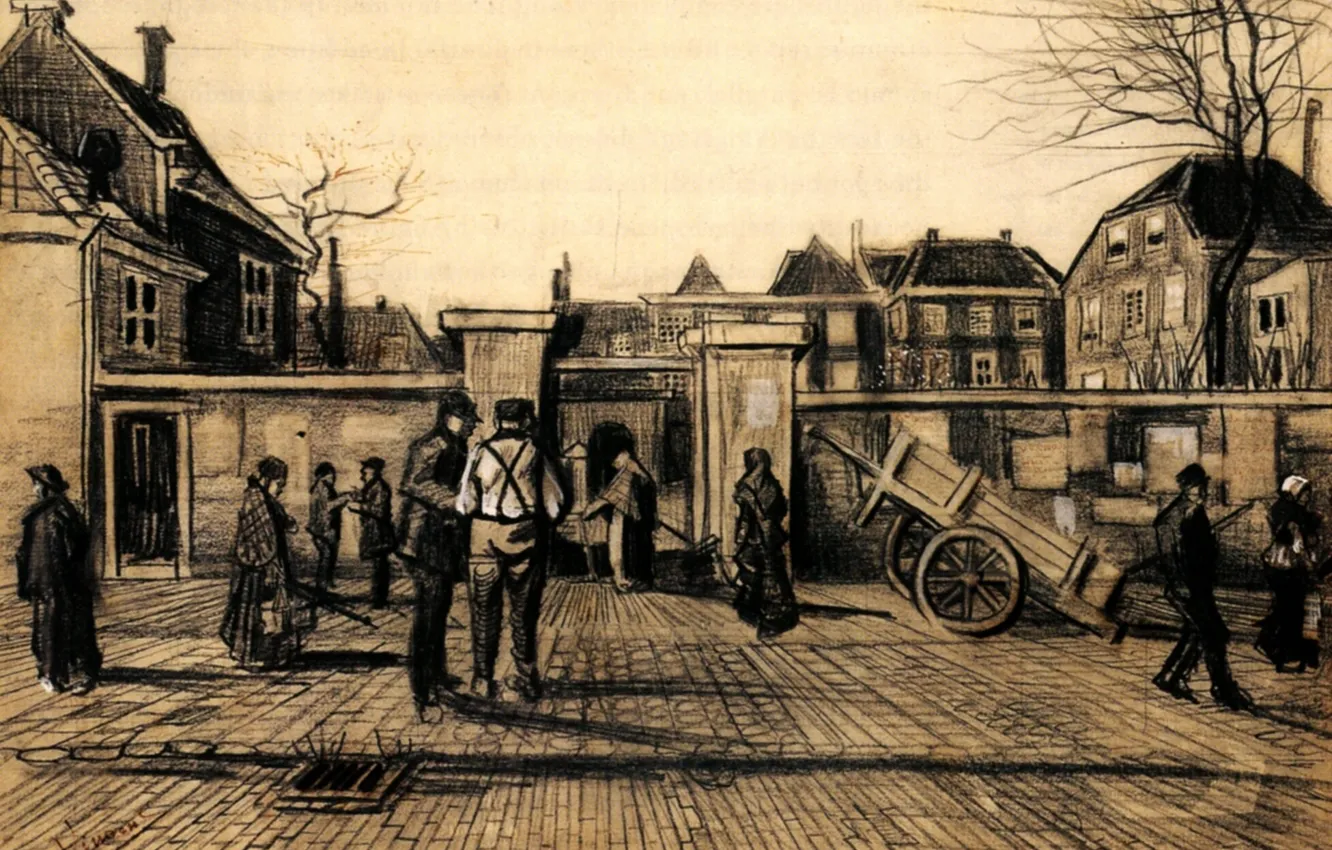 Фото обои Vincent van Gogh, The Hague, Entrance to the, Pawn Bank