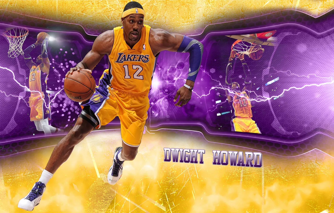 Фото обои wallpaper, sport, basketball, NBA, player, Los Angeles Lakers, Dwight Howard