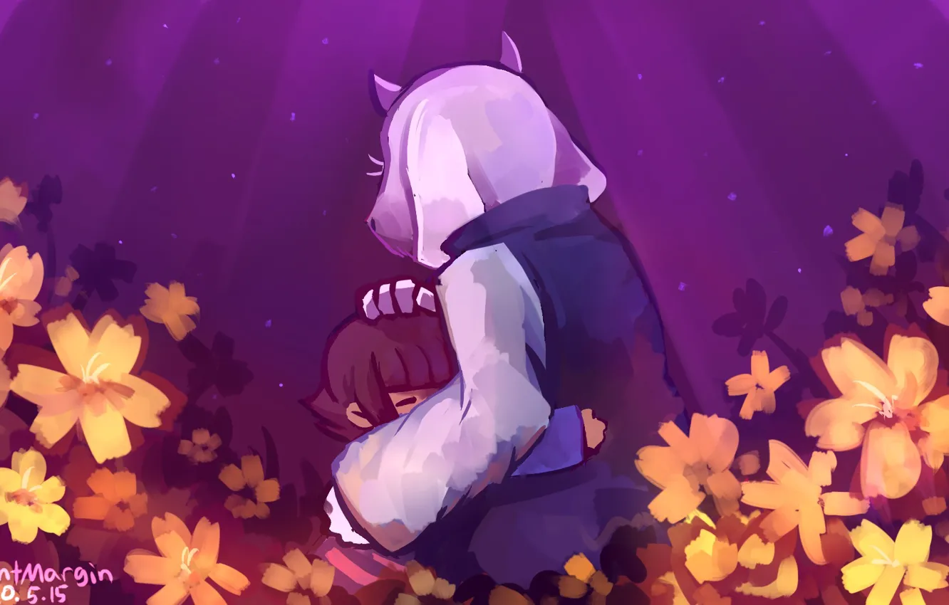 Фото обои арт, девочка, undertale