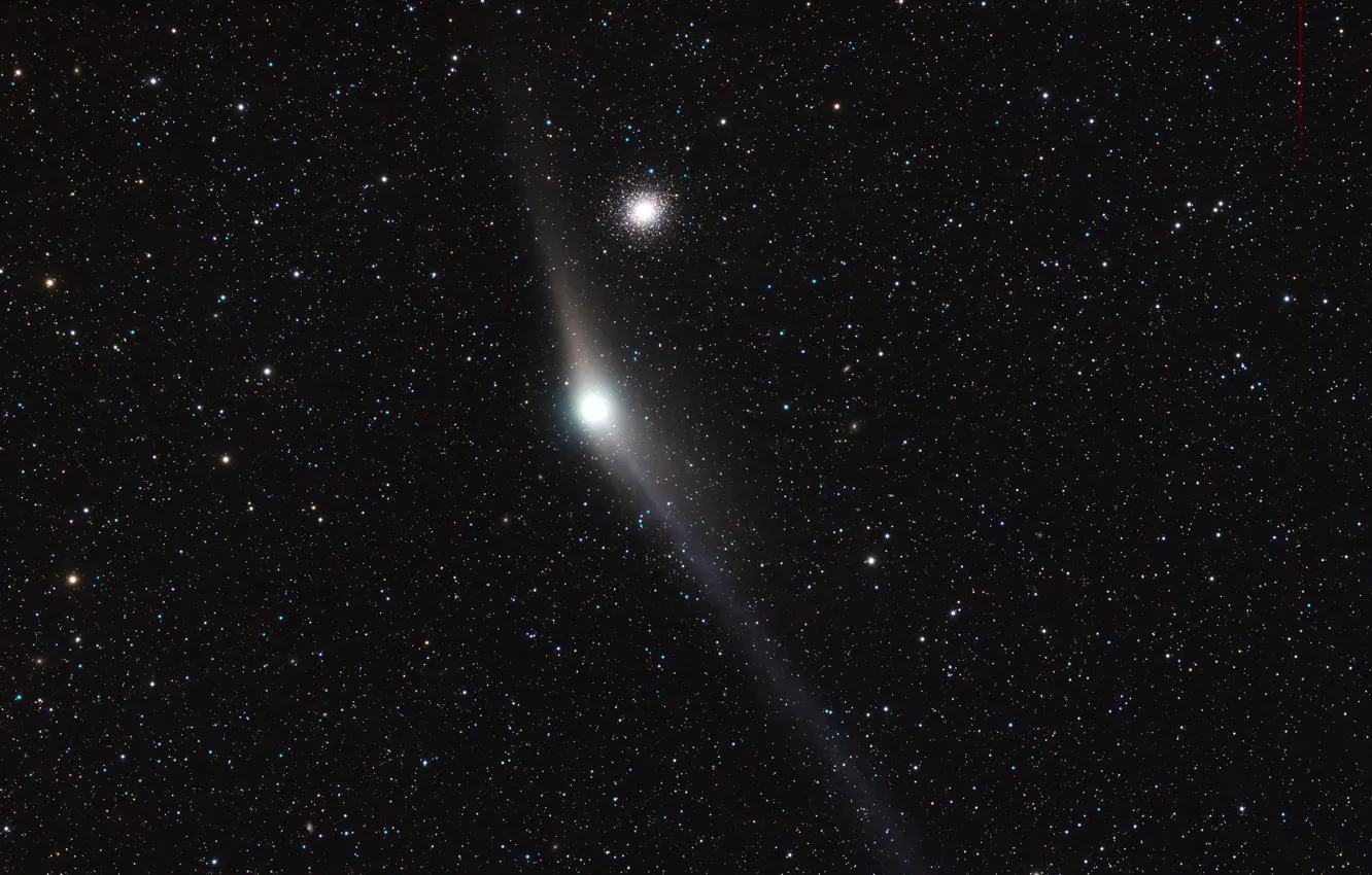Фото обои звезды, M92, шаровое звездное скопление, комета Гаррадда