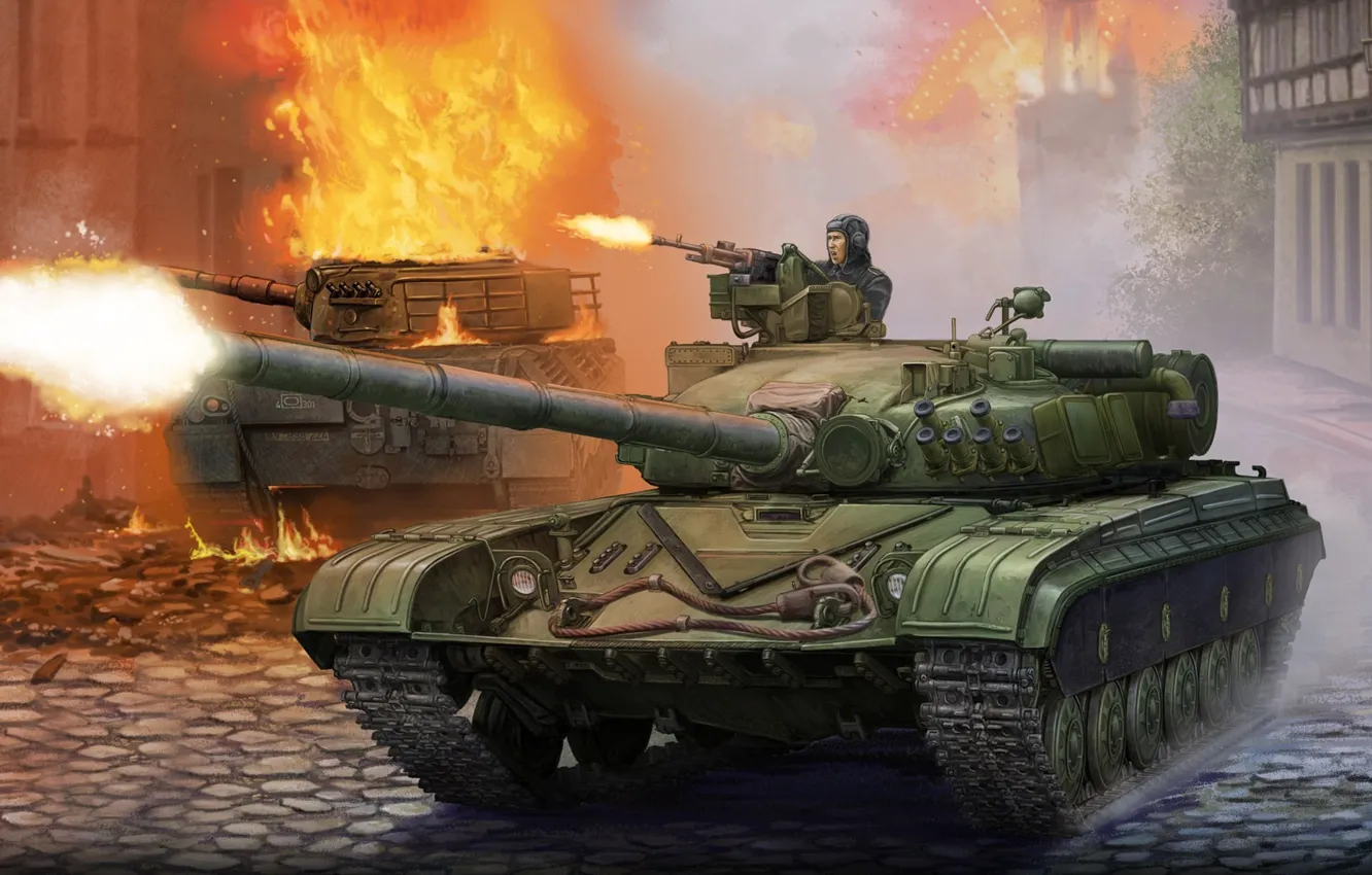 Фото обои Урал, Т-72, советский средний и основной танк, Самый массовый танк второго поколения, Red Thunder - …