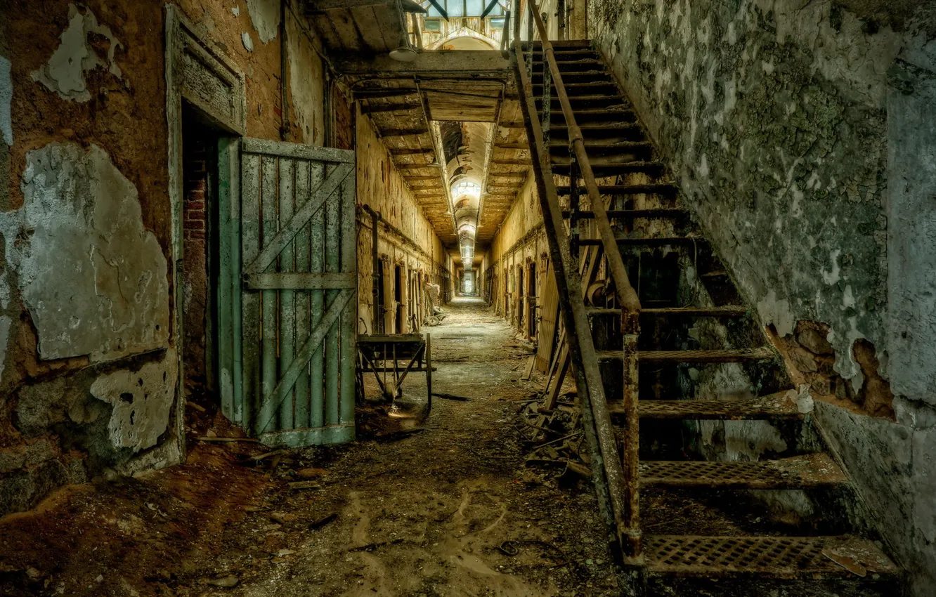 Фото обои интерьер, тюрьма, Absolute Decay