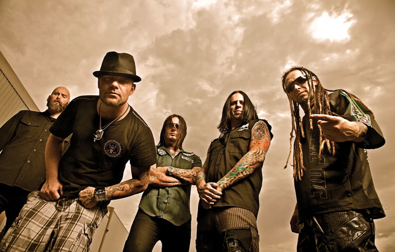 Фото обои music, Five Finger Death Punch, альтернативный метал, хеви-метал, грув-метал, Chris Kael, Jeremy Spencer, Jason Hook