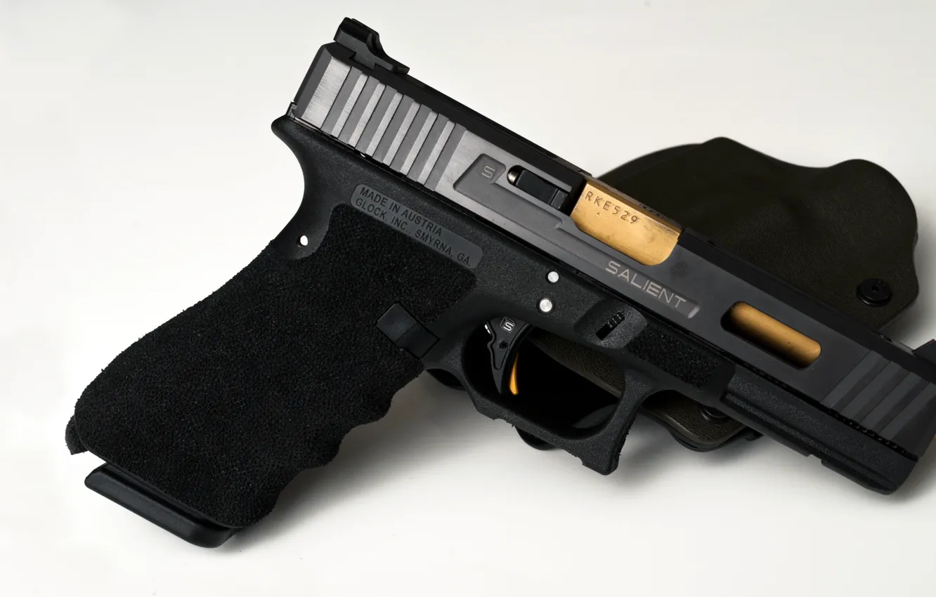 Фото обои пистолет, тюнинг, кобура, Glock 41, Salient Arms International