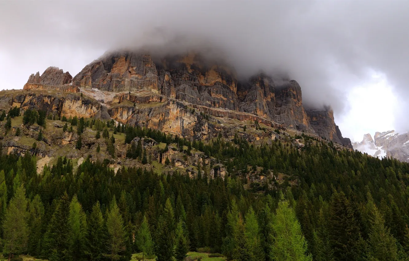 Фото обои облака, горы, природа