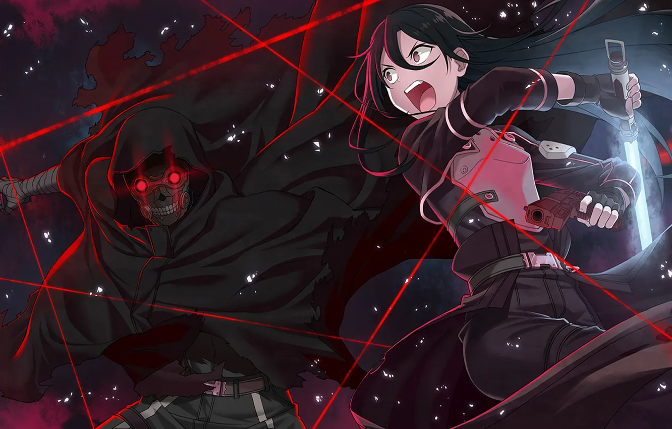 Фото обои оружие, Sword Art Online, Kirito, Kirigaya Kazuto, Gun Gale Online, Shouichi Shinkawa