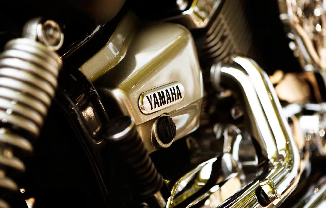 Фото обои мотоцикл, Yamaha, хром