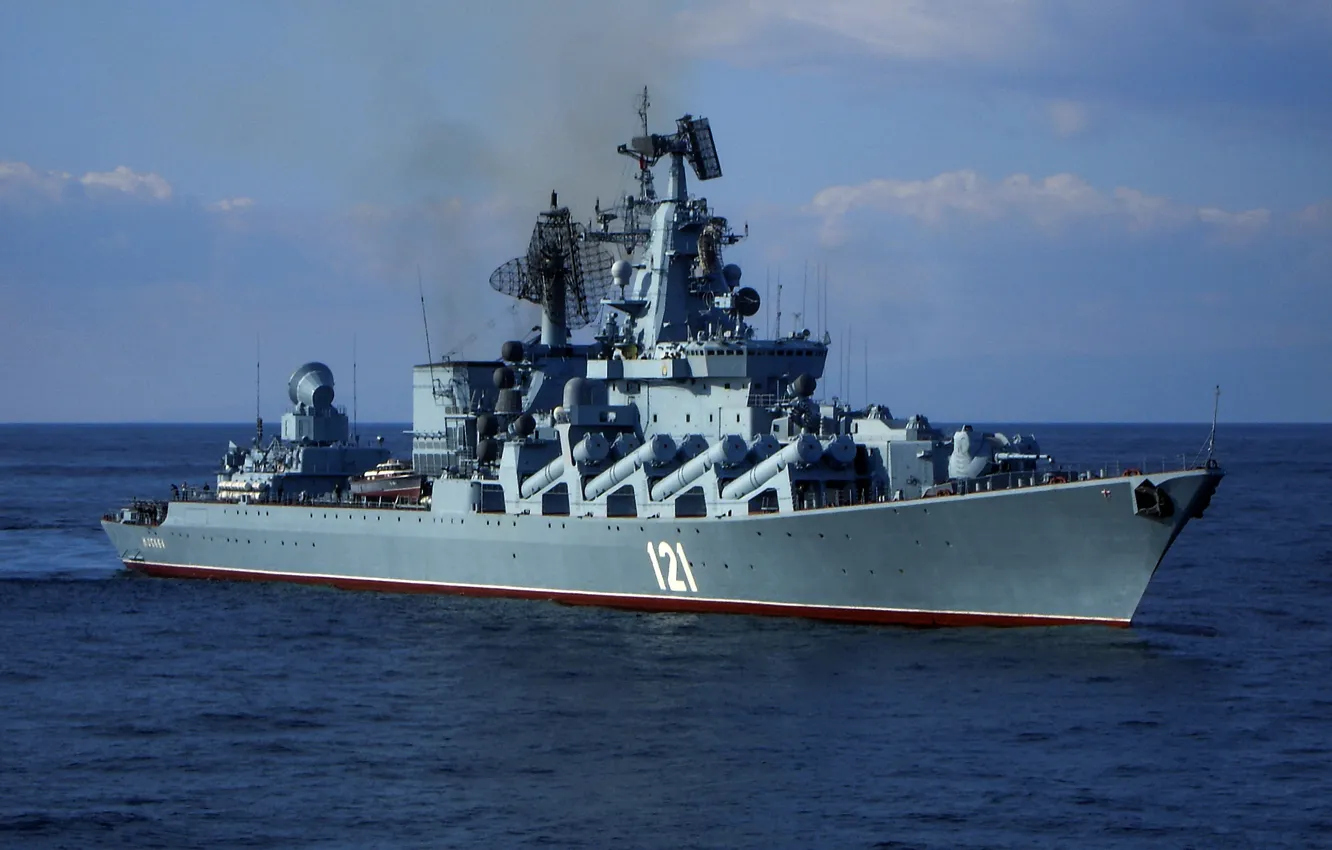 Фото обои ВМФ, крейсер, ракетный, Гвардейский, &ampquot;Москва&ampquot;, Черноморский Флот, проект 1164