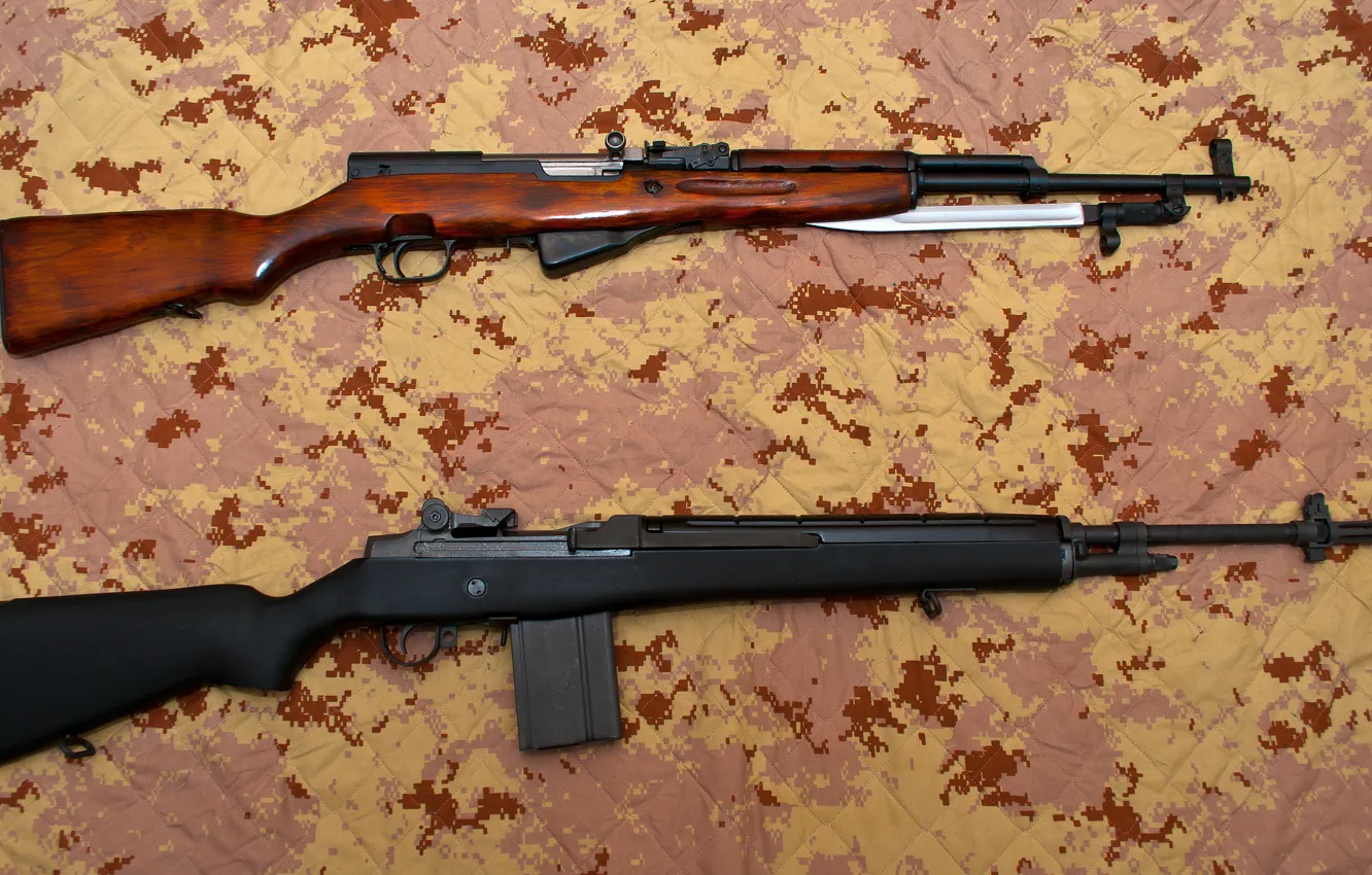 Фото обои оружие, винтовка, карабин, M14, самозарядный, полуавтоматическая, СКС, Симонова