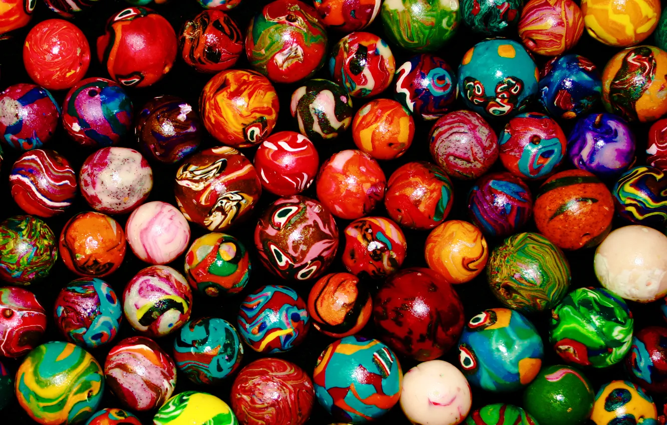 Фото обои шарики, цвет, палитра, разноцветные