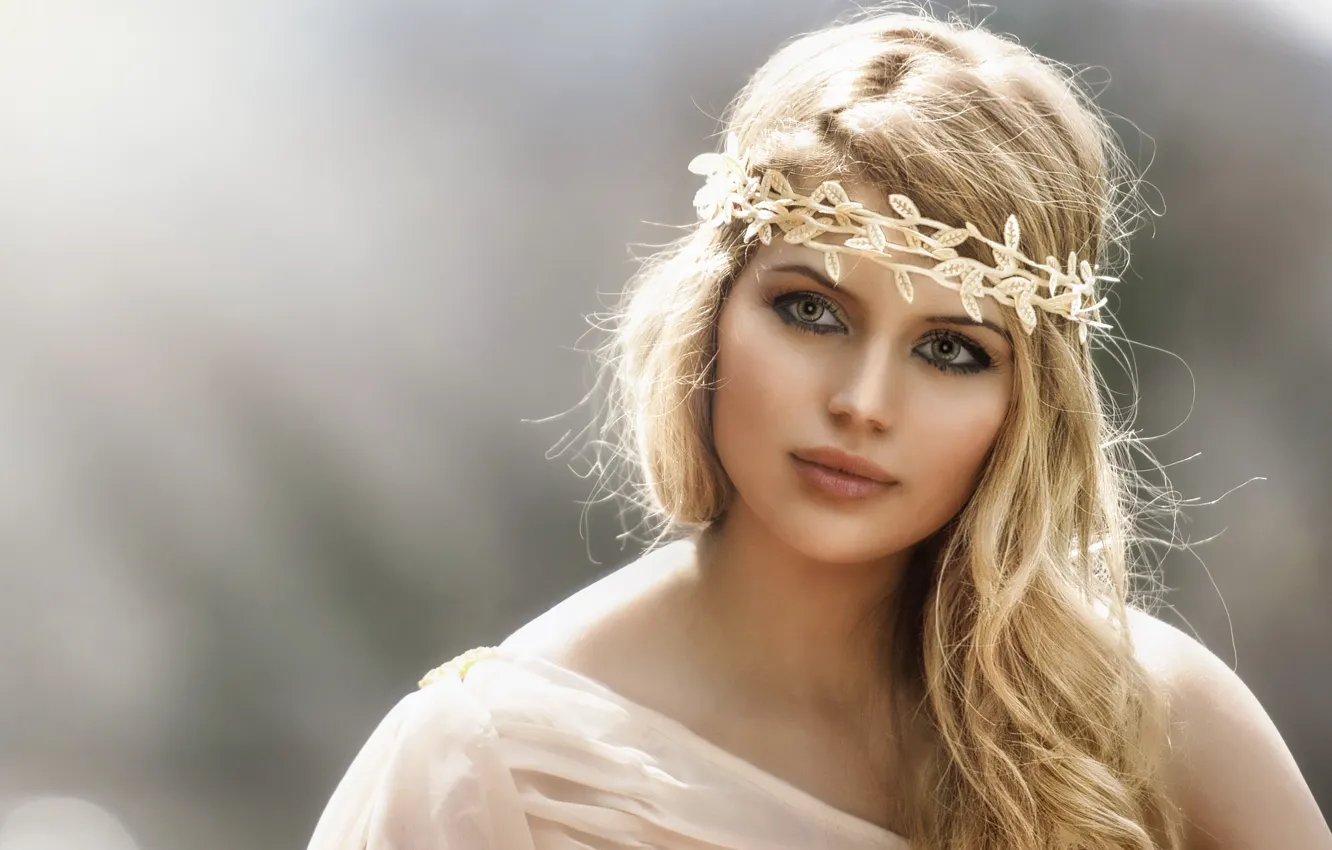 Фото обои взгляд, девушка, портрет