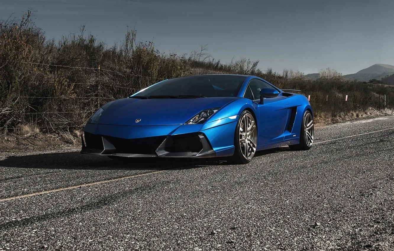 Фото обои gallardo, lamborghini, синяя, галлардо, 2015, ламбоджини