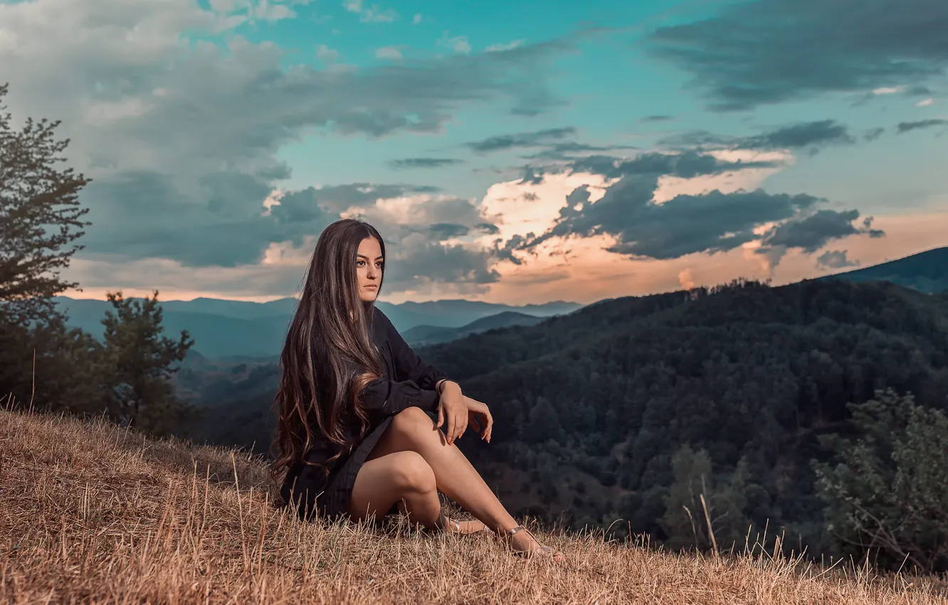 Фото обои ножки, кареглазая, Andrea Carretta, Anamaria