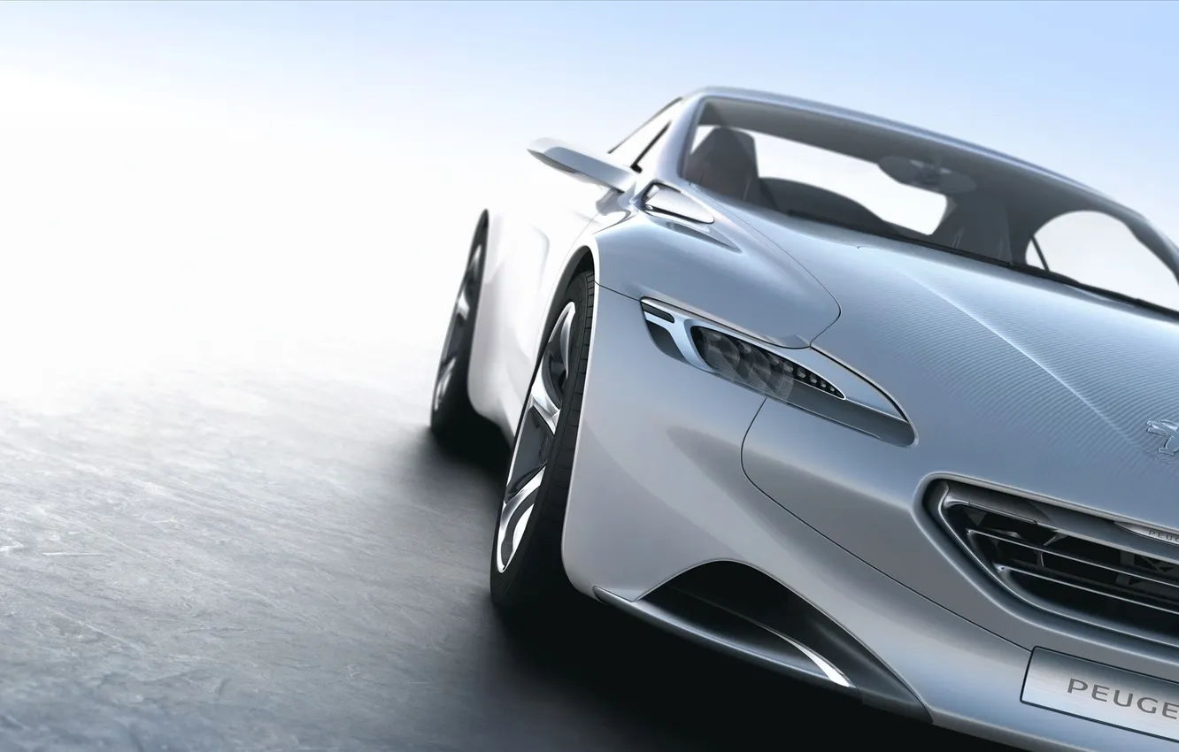 Фото обои Concept, будущее, фара, Peugeot, автомобиль, пежо, SR1