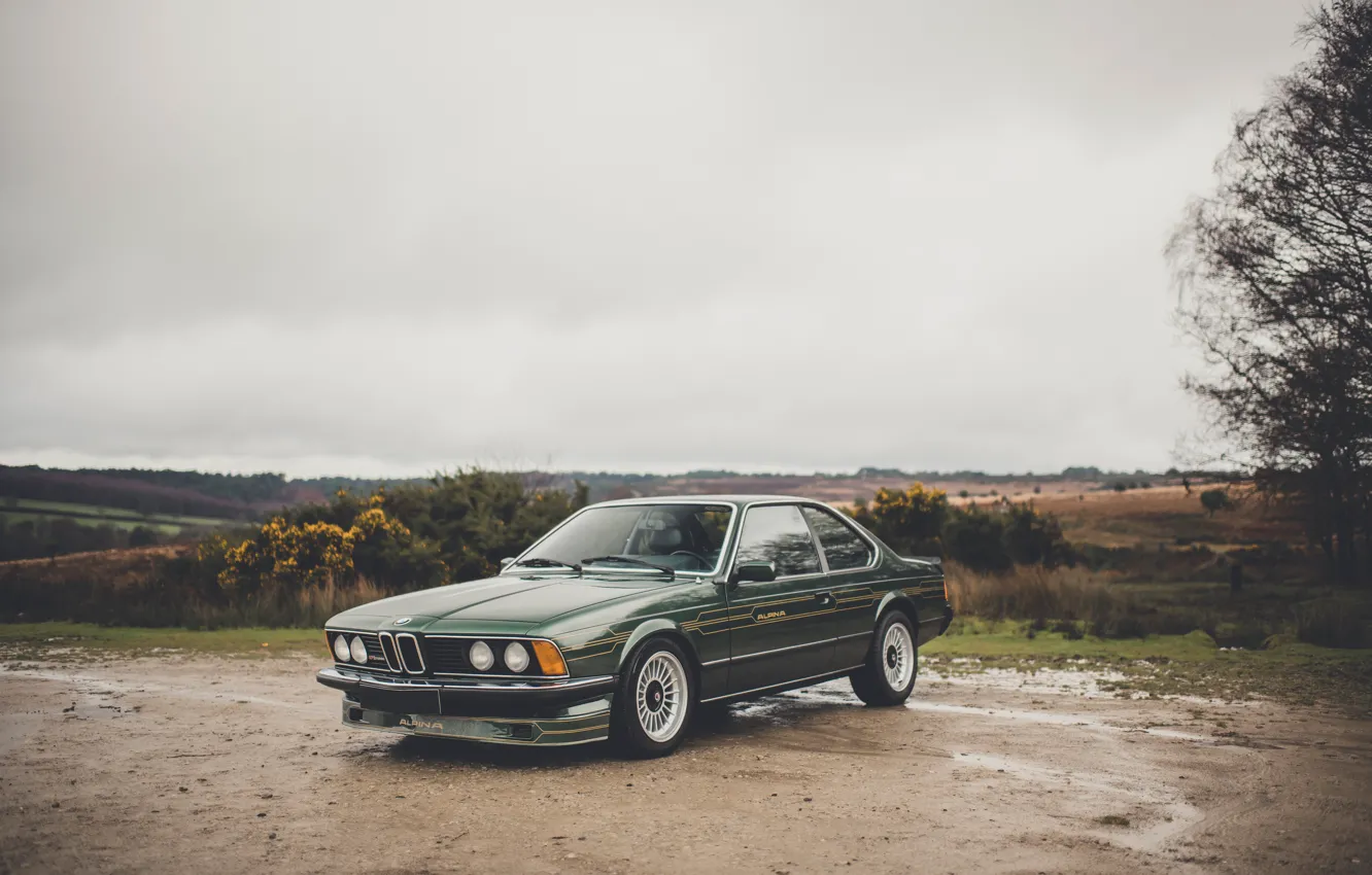 Фото обои BMW, Green, Front, Side, E24, 1982, Alpina, Alpina B7