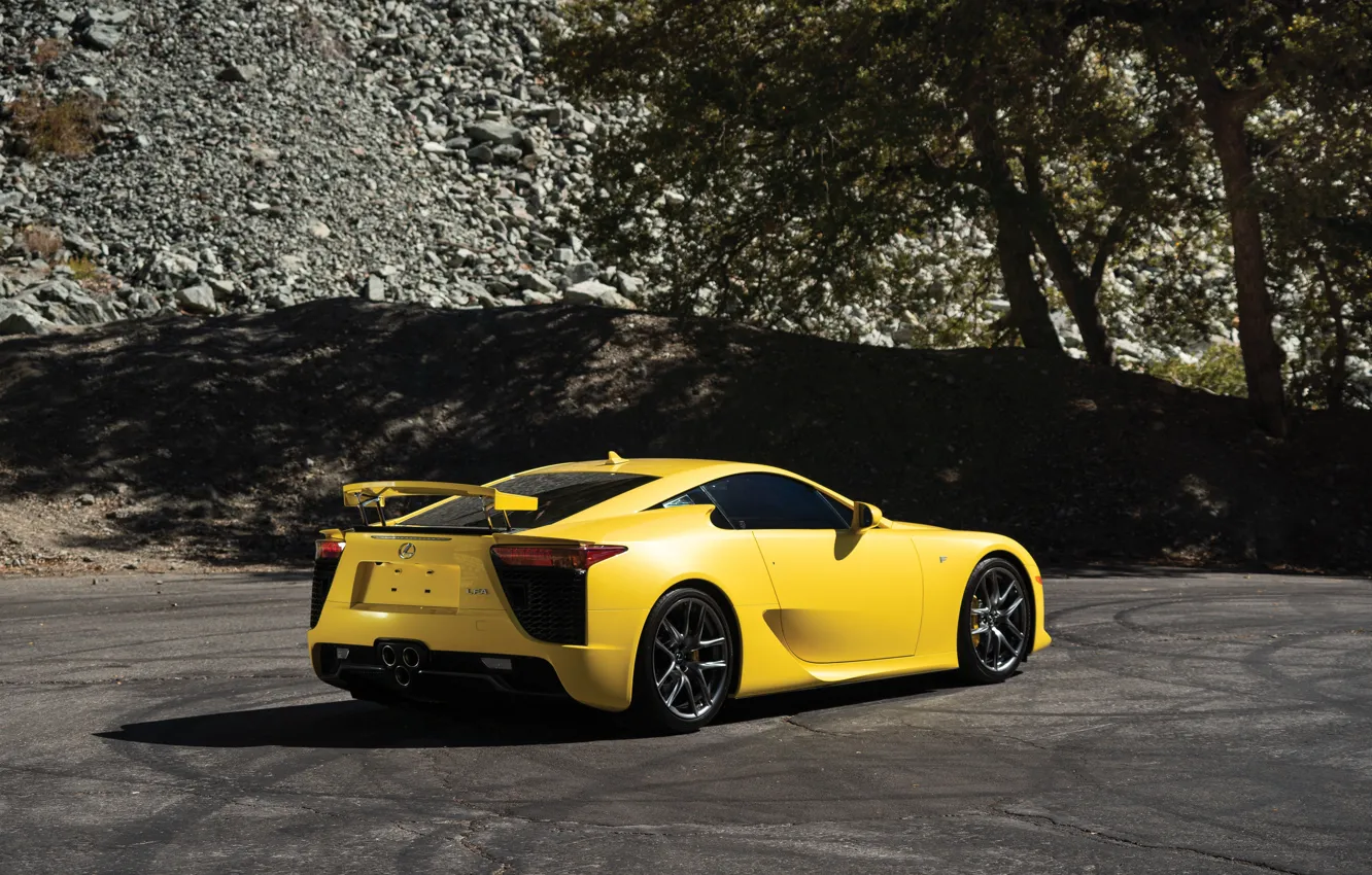 Фото обои Lexus, yellow, LFA, Lexus LFA