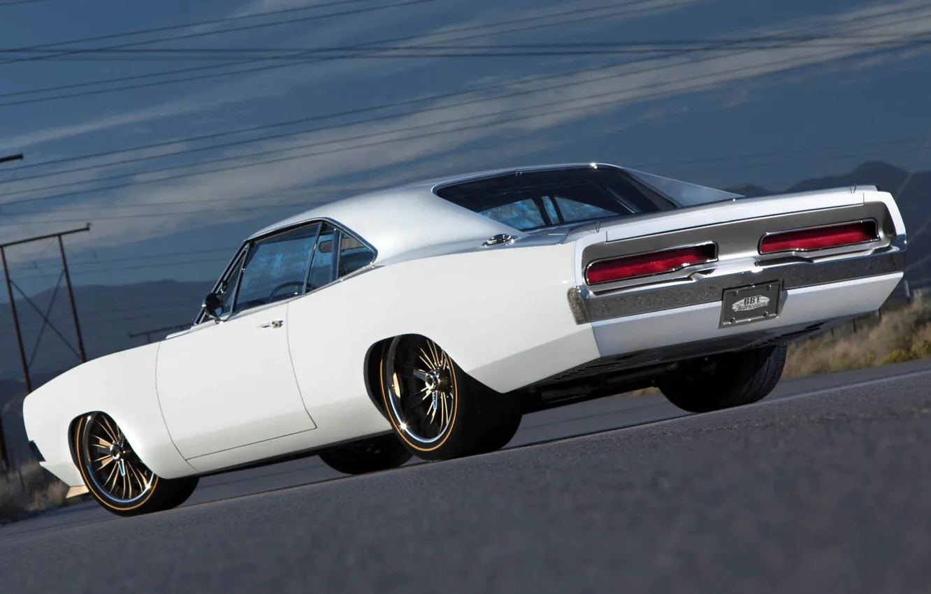 Фото обои Dodge, Charger, White, Dodge Charger, Muscle car
