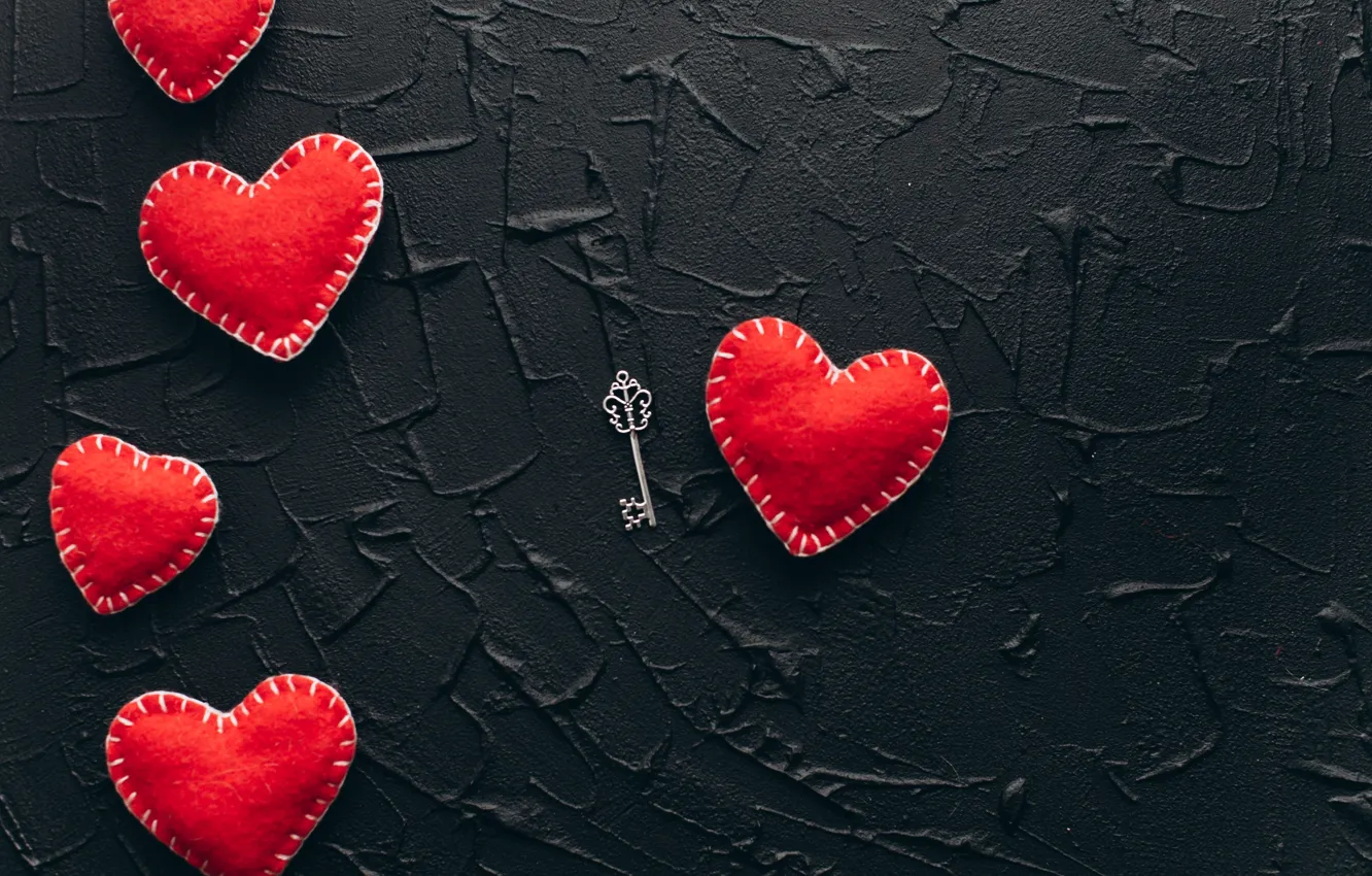 Фото обои любовь, сердце, red, love, key, romantic, hearts, valentine's day
