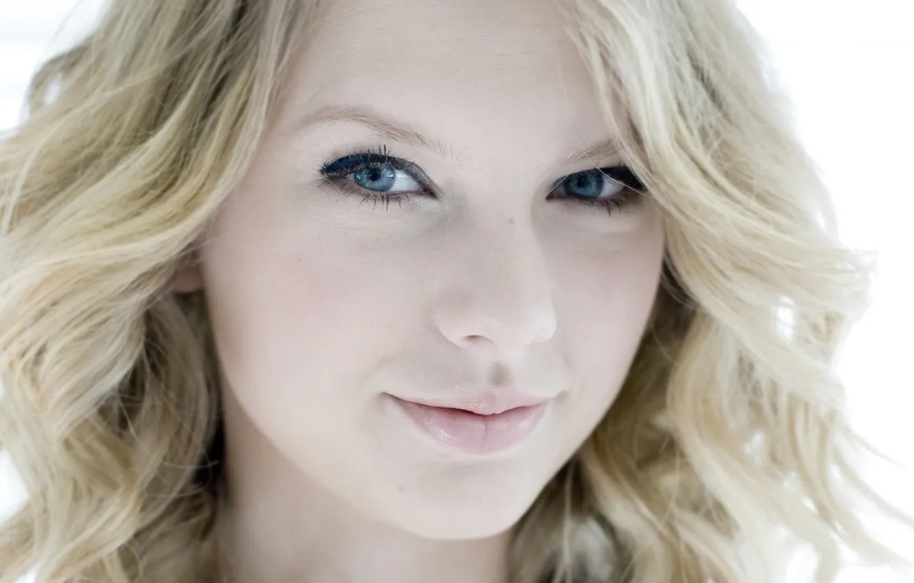 Фото обои глаза, взгляд, девушка, улыбка, актриса, блондинка, губы, голубые глаза