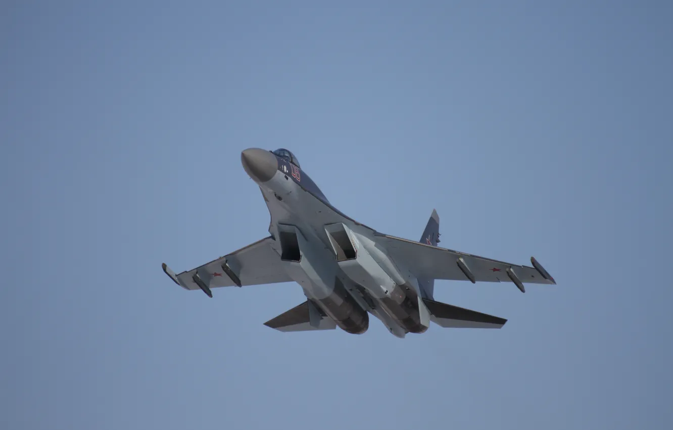 Фото обои небо, Истребитель, ВВС, России, Су-35С