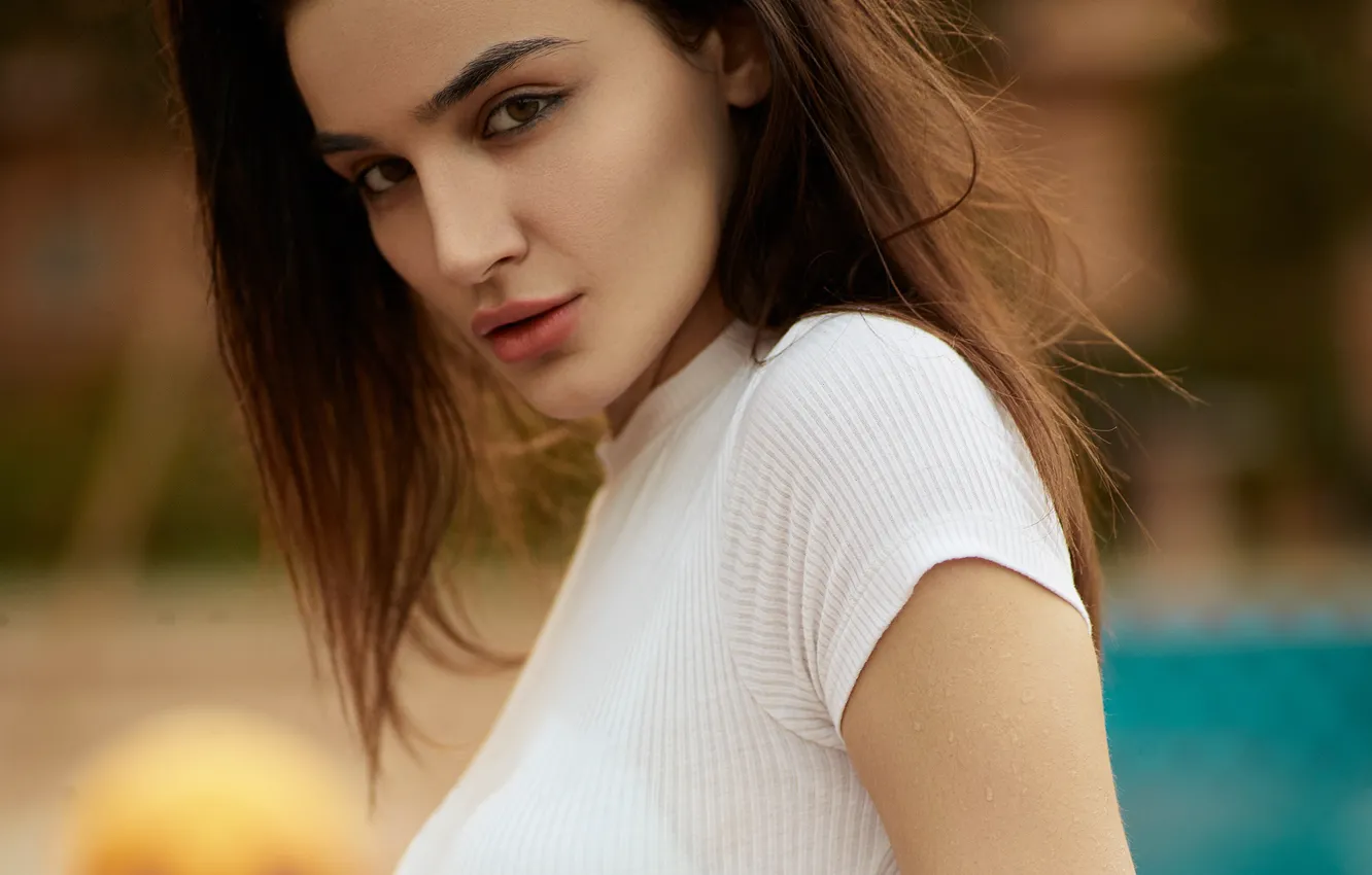 Фото обои girl, hot, sexy, eyes, smile, beautiful, figure, model